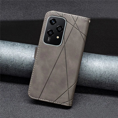 BINFEN COLOR BF05 For Honor 200 Lite Fall Proof Phone Case Geometric Imprinted Stand Cover