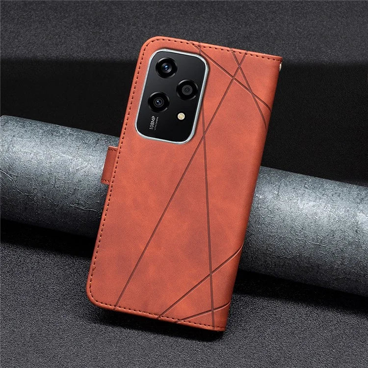 BINFEN COLOR BF05 For Honor 200 Lite Fall Proof Phone Case Geometric Imprinted Stand Cover