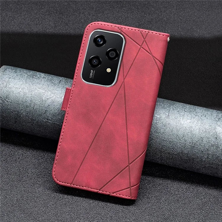 BINFEN COLOR BF05 For Honor 200 Lite Fall Proof Phone Case Geometric Imprinted Stand Cover
