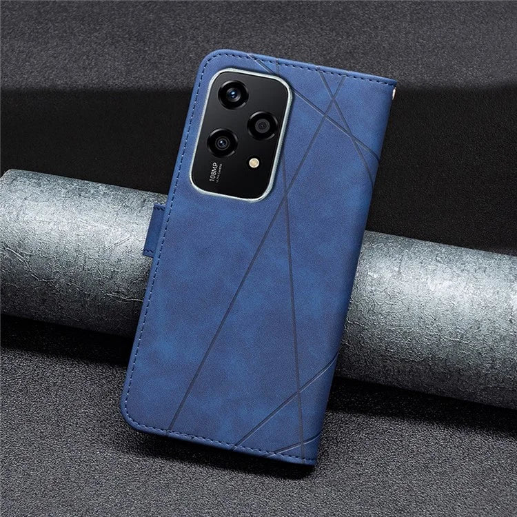 BINFEN COLOR BF05 For Honor 200 Lite Fall Proof Phone Case Geometric Imprinted Stand Cover
