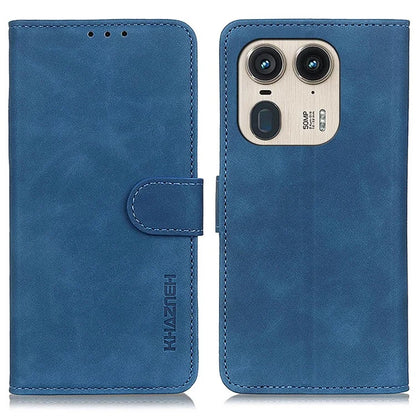 KHAZNEH For Motorola Edge 50 Ultra 5G / Moto X50 Ultra 5G Case Retro PU Leather Drop-Proof Phone Stand Cover