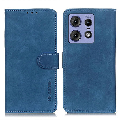 KHAZNEH For Motorola Edge 50 Pro 5G Case Retro Leather Cash Card Holder Purse Phone Cover
