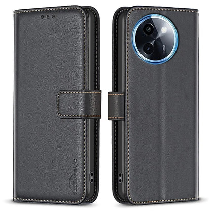 BINFEN COLOR BF17 For vivo Y200i 5G / Y38 5G Case Flip Design PU Leather+TPU Phone Cover