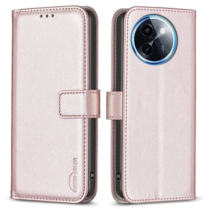 BINFEN COLOR BF17 For vivo Y200i 5G / Y38 5G Case Flip Design PU Leather+TPU Phone Cover