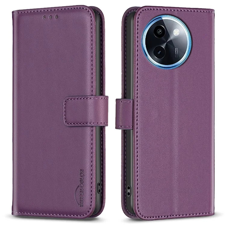 BINFEN COLOR BF17 For vivo Y200i 5G / Y38 5G Case Flip Design PU Leather+TPU Phone Cover
