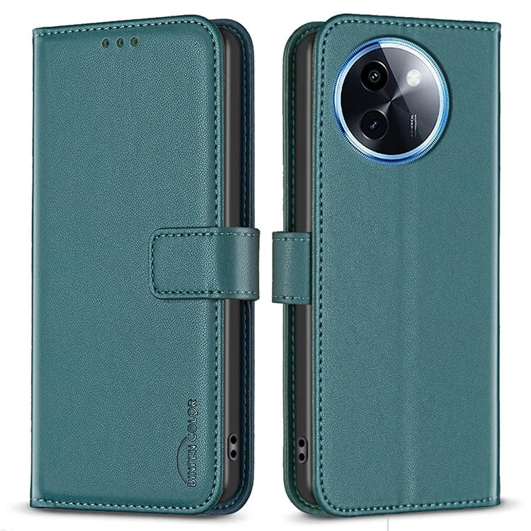 BINFEN COLOR BF17 For vivo Y200i 5G / Y38 5G Case Flip Design PU Leather+TPU Phone Cover