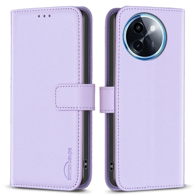 BINFEN COLOR BF17 For vivo Y200i 5G / Y38 5G Case Flip Design PU Leather+TPU Phone Cover