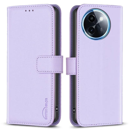 BINFEN COLOR BF17 For vivo Y200i 5G / Y38 5G Case Flip Design PU Leather+TPU Phone Cover
