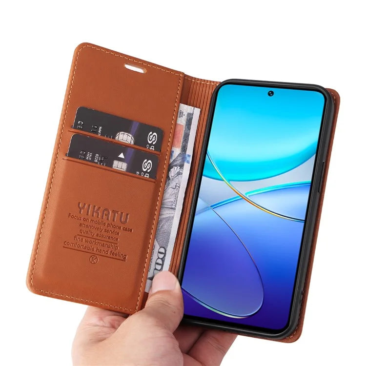YIKATU YK-001 For vivo V40 SE 5G / Y100 5G (Indonesia) / Y200e 5G / V30 Lite 5G (India) PU Leather Cover