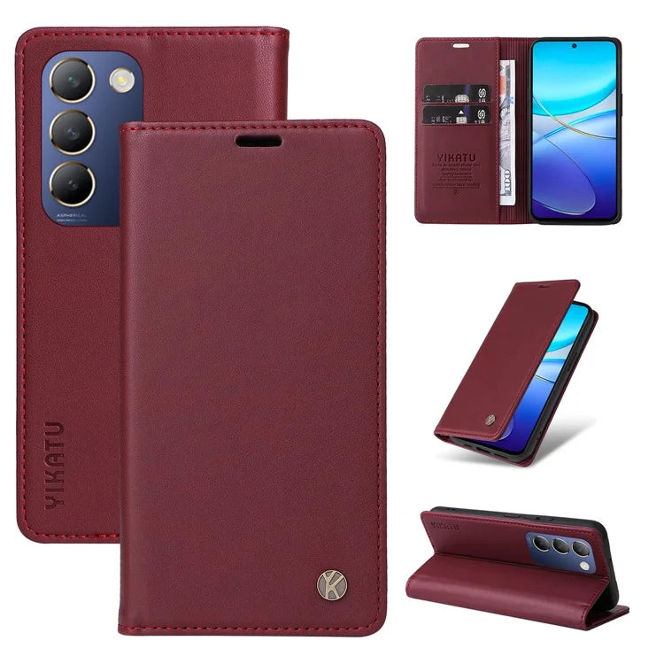 YIKATU YK-001 For vivo V40 SE 5G / Y100 5G (Indonesia) / Y200e 5G / V30 Lite 5G (India) PU Leather Cover