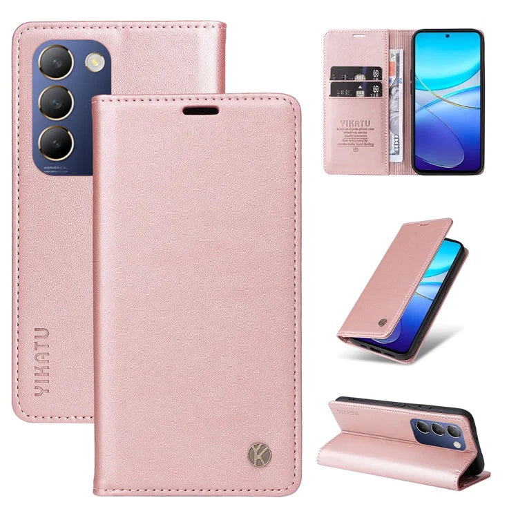 YIKATU YK-001 For vivo V40 SE 5G / Y100 5G (Indonesia) / Y200e 5G / V30 Lite 5G (India) PU Leather Cover