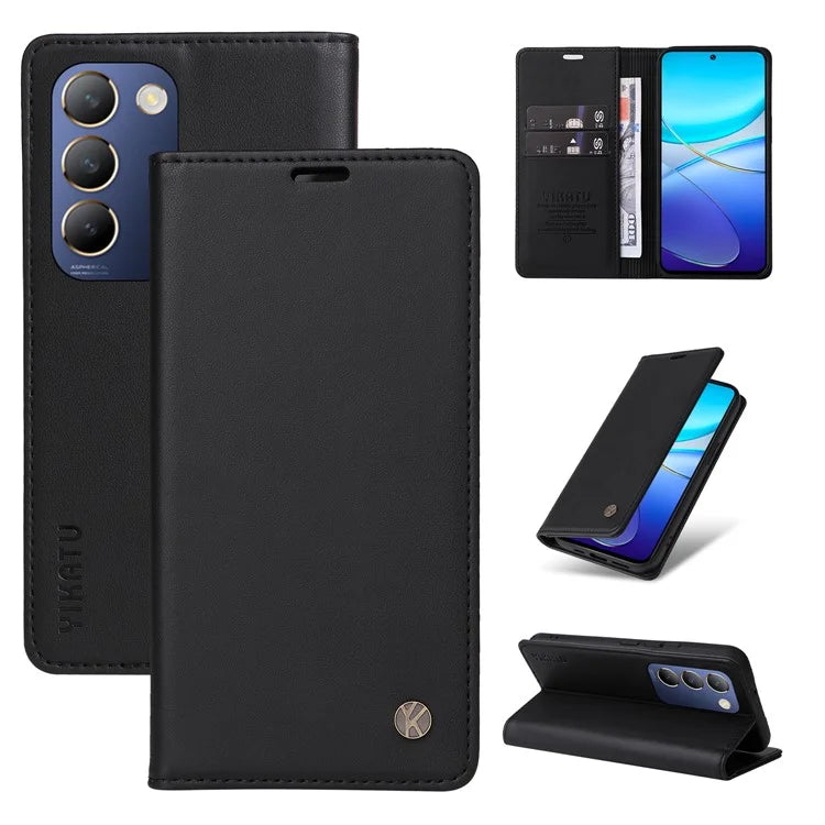 YIKATU YK-001 For vivo V40 SE 5G / Y100 5G (Indonesia) / Y200e 5G / V30 Lite 5G (India) PU Leather Cover