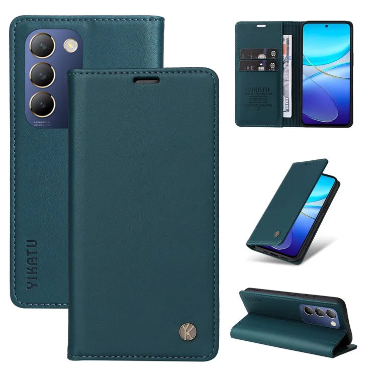 YIKATU YK-001 For vivo V40 SE 5G / Y100 5G (Indonesia) / Y200e 5G / V30 Lite 5G (India) PU Leather Cover
