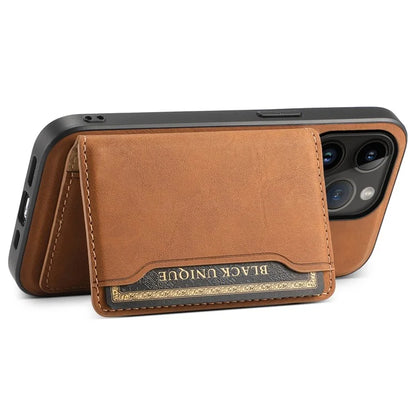 DENIOR D13 Wholesale Phone Case for iPhone 14 Pro PC+TPU+PU Leather Phone Protector with Detachable Magnetic Card Holder