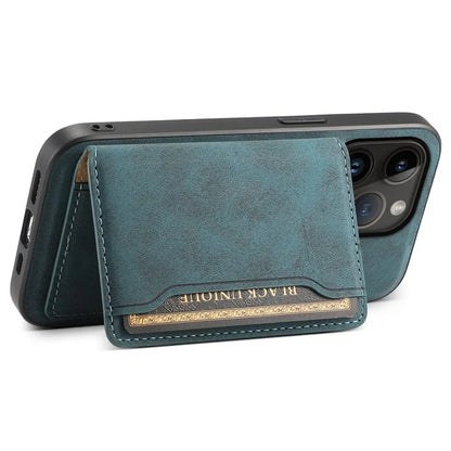 DENIOR D13 Wholesale Phone Case for iPhone 14 Pro PC+TPU+PU Leather Phone Protector with Detachable Magnetic Card Holder