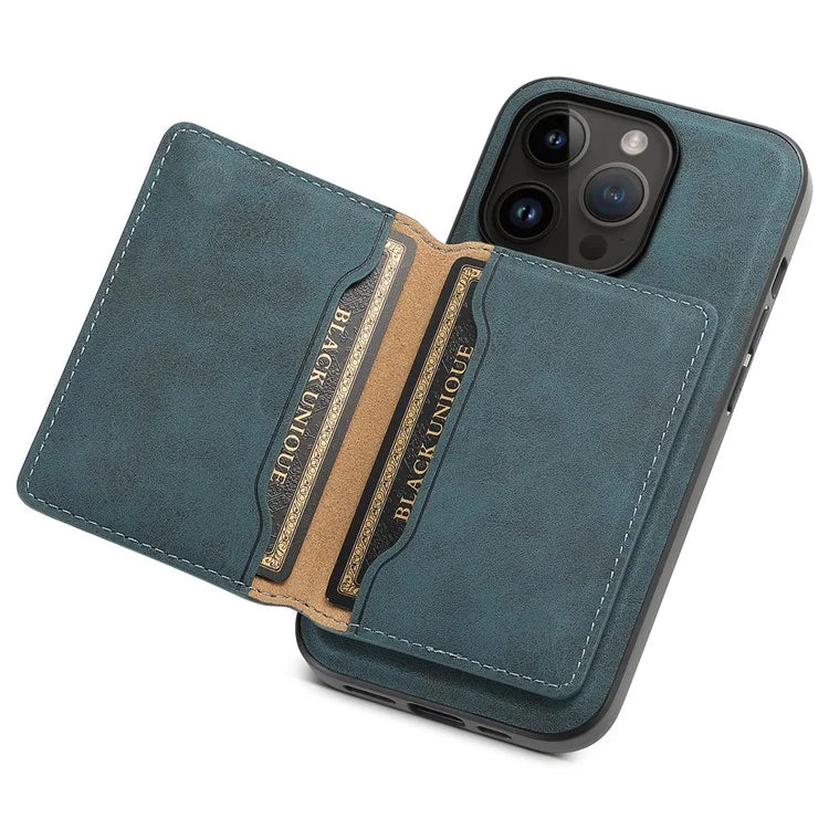 DENIOR D13 Wholesale Phone Case for iPhone 14 Pro PC+TPU+PU Leather Phone Protector with Detachable Magnetic Card Holder