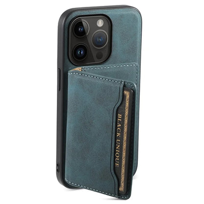 DENIOR D13 Wholesale Phone Case for iPhone 14 Pro PC+TPU+PU Leather Phone Protector with Detachable Magnetic Card Holder