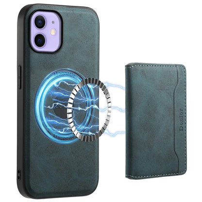 DENIOR D13 For iPhone 12 / 12 Pro Case Vintage PU Leather Back Cover with Detachable Card Holder