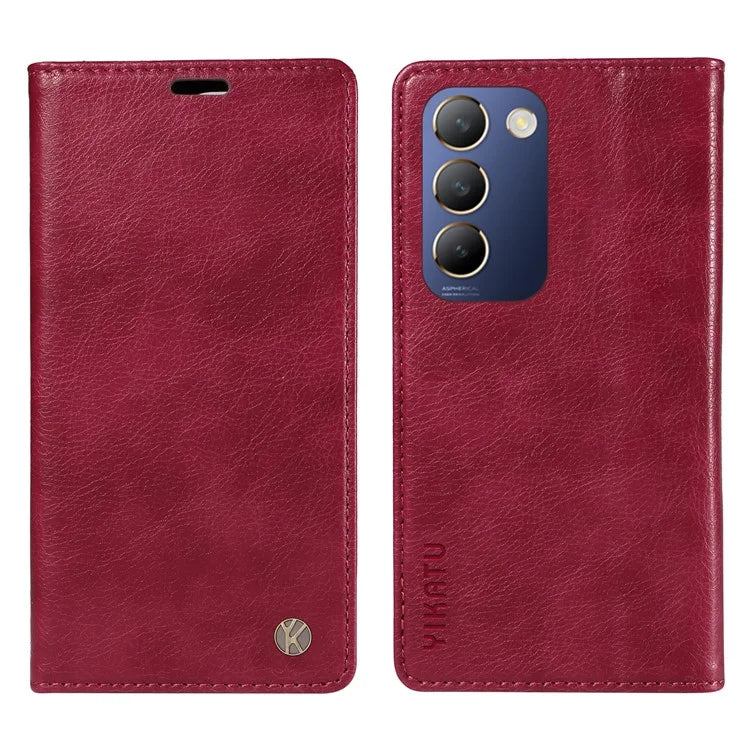 YIKATU YK-006 For vivo V40 SE 5G / Y100 5G (Indonesia) / Y200e 5G / V30 Lite 5G (India) Case Leather Wallet Cover