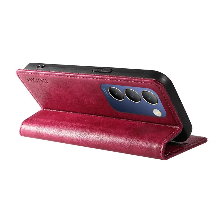 YIKATU YK-006 For vivo V40 SE 5G / Y100 5G (Indonesia) / Y200e 5G / V30 Lite 5G (India) Case Leather Wallet Cover