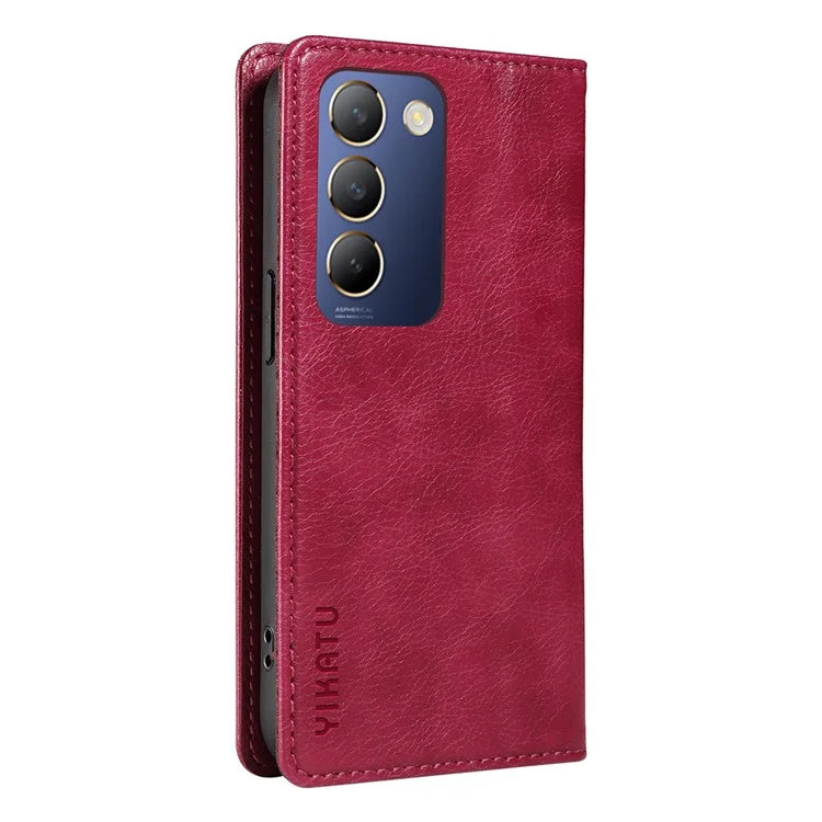 YIKATU YK-006 For vivo V40 SE 5G / Y100 5G (Indonesia) / Y200e 5G / V30 Lite 5G (India) Case Leather Wallet Cover