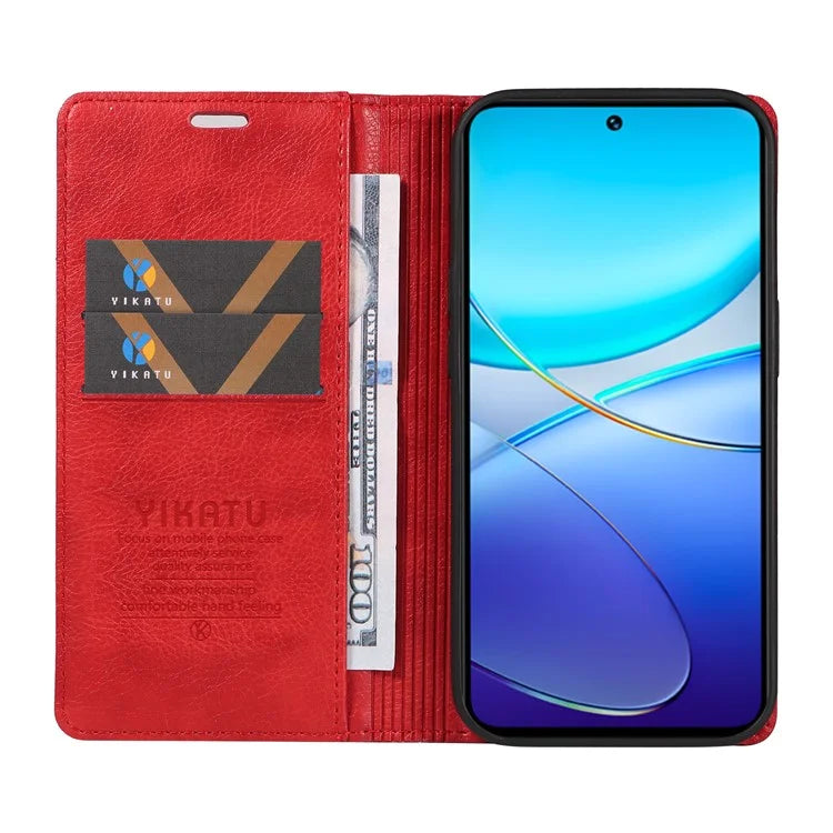 YIKATU YK-006 For vivo V40 SE 5G / Y100 5G (Indonesia) / Y200e 5G / V30 Lite 5G (India) Case Leather Wallet Cover