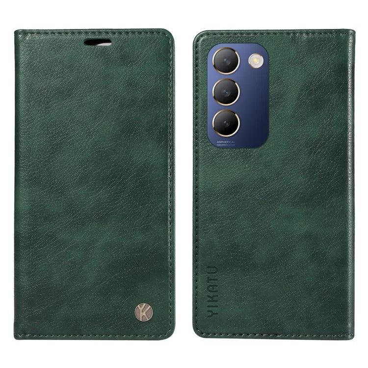 YIKATU YK-006 For vivo V40 SE 5G / Y100 5G (Indonesia) / Y200e 5G / V30 Lite 5G (India) Case Leather Wallet Cover