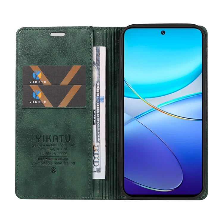 YIKATU YK-006 For vivo V40 SE 5G / Y100 5G (Indonesia) / Y200e 5G / V30 Lite 5G (India) Case Leather Wallet Cover