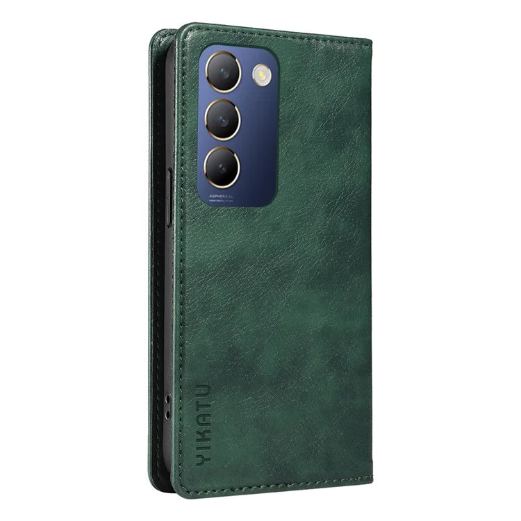 YIKATU YK-006 For vivo V40 SE 5G / Y100 5G (Indonesia) / Y200e 5G / V30 Lite 5G (India) Case Leather Wallet Cover