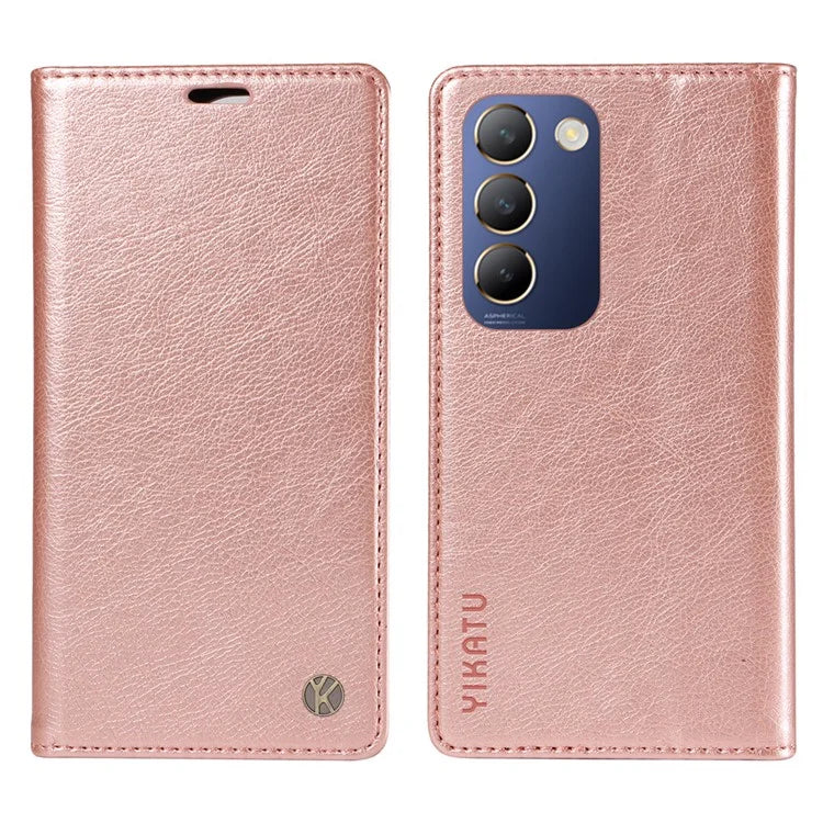 YIKATU YK-006 For vivo V40 SE 5G / Y100 5G (Indonesia) / Y200e 5G / V30 Lite 5G (India) Case Leather Wallet Cover