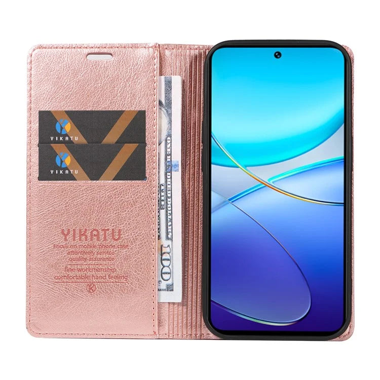 YIKATU YK-006 For vivo V40 SE 5G / Y100 5G (Indonesia) / Y200e 5G / V30 Lite 5G (India) Case Leather Wallet Cover