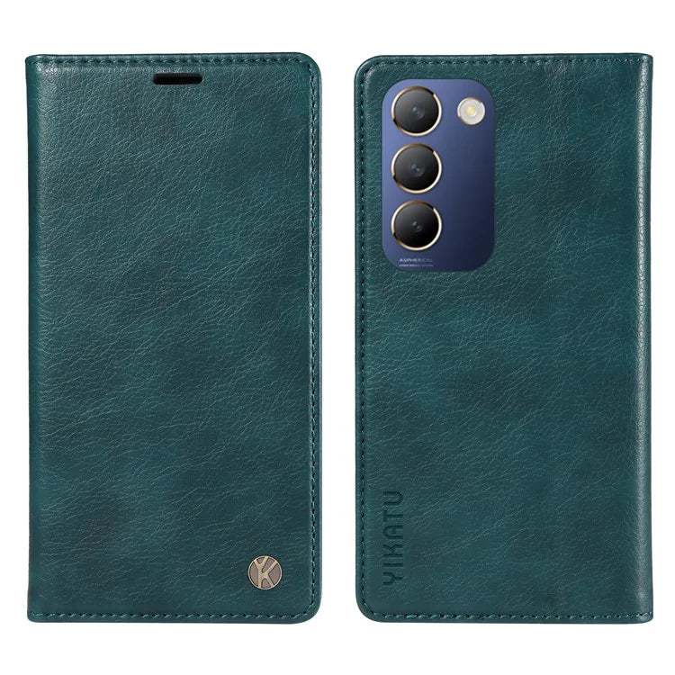 YIKATU YK-006 For vivo V40 SE 5G / Y100 5G (Indonesia) / Y200e 5G / V30 Lite 5G (India) Case Leather Wallet Cover