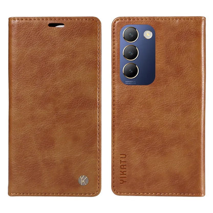 YIKATU YK-006 For vivo V40 SE 5G / Y100 5G (Indonesia) / Y200e 5G / V30 Lite 5G (India) Case Leather Wallet Cover