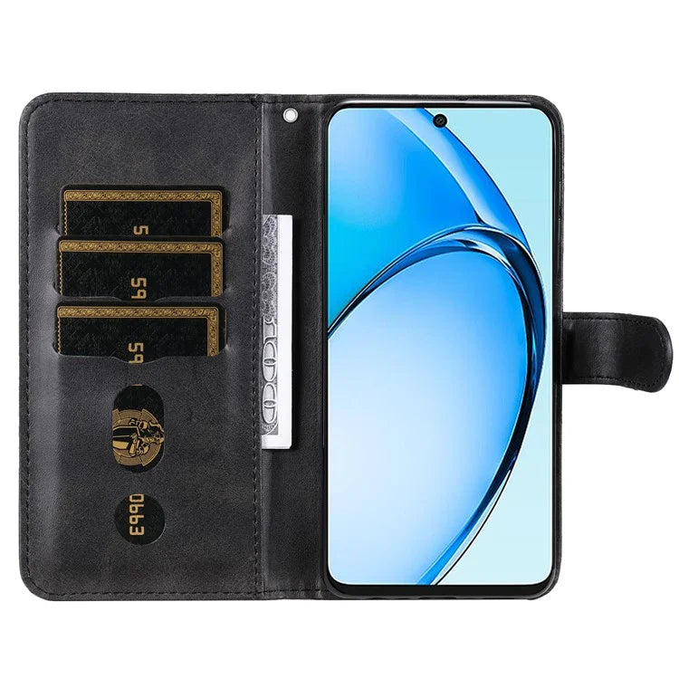 For Oppo A60 4G Case PU Leather Card Slots Zipper Pocket Phone Cover