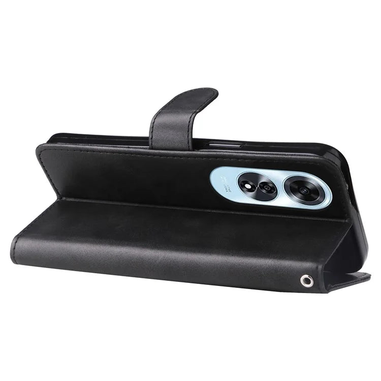 For Oppo A60 4G Case PU Leather Card Slots Zipper Pocket Phone Cover