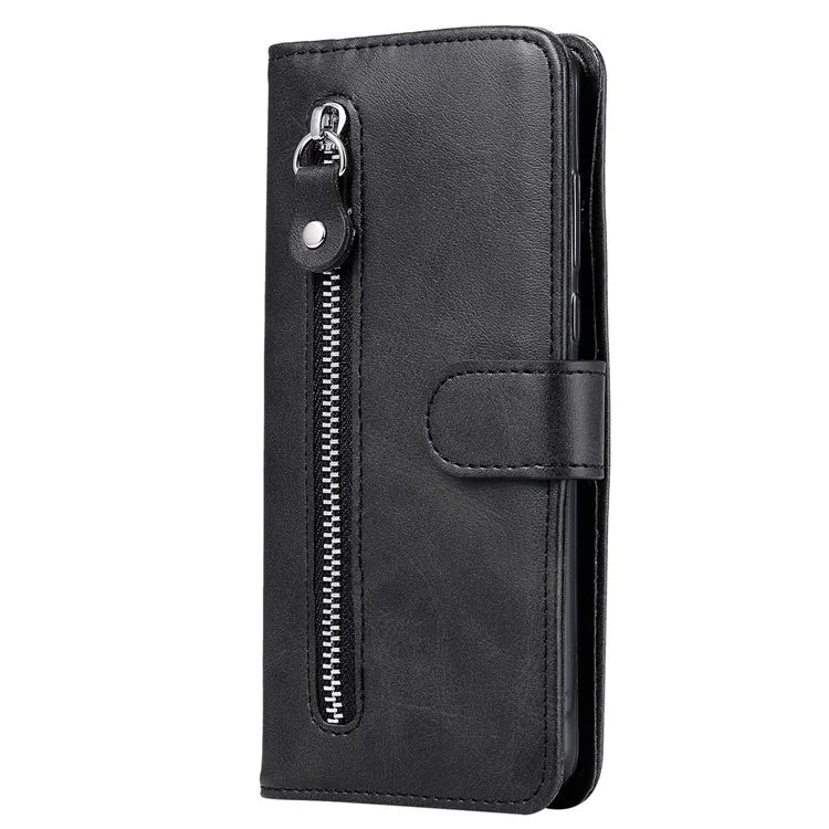 For Oppo A60 4G Case PU Leather Card Slots Zipper Pocket Phone Cover