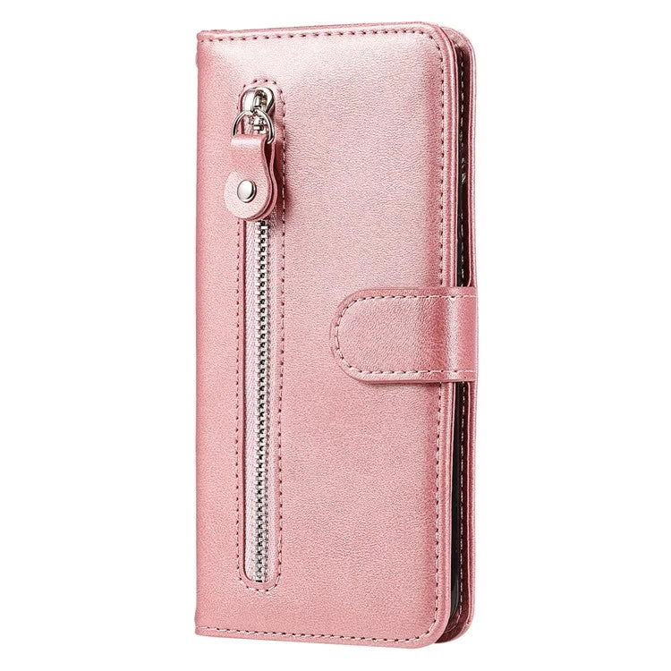 For Oppo A60 4G Case PU Leather Card Slots Zipper Pocket Phone Cover