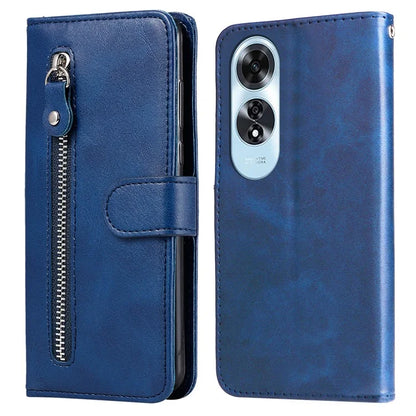 For Oppo A60 4G Case PU Leather Card Slots Zipper Pocket Phone Cover