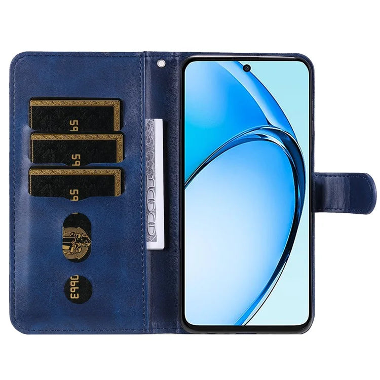 For Oppo A60 4G Case PU Leather Card Slots Zipper Pocket Phone Cover
