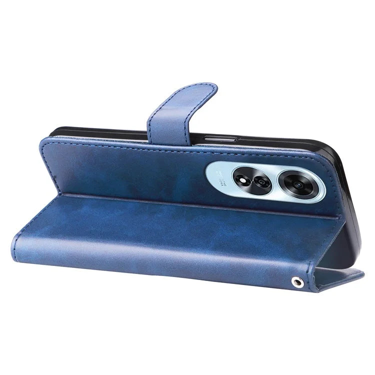 For Oppo A60 4G Case PU Leather Card Slots Zipper Pocket Phone Cover