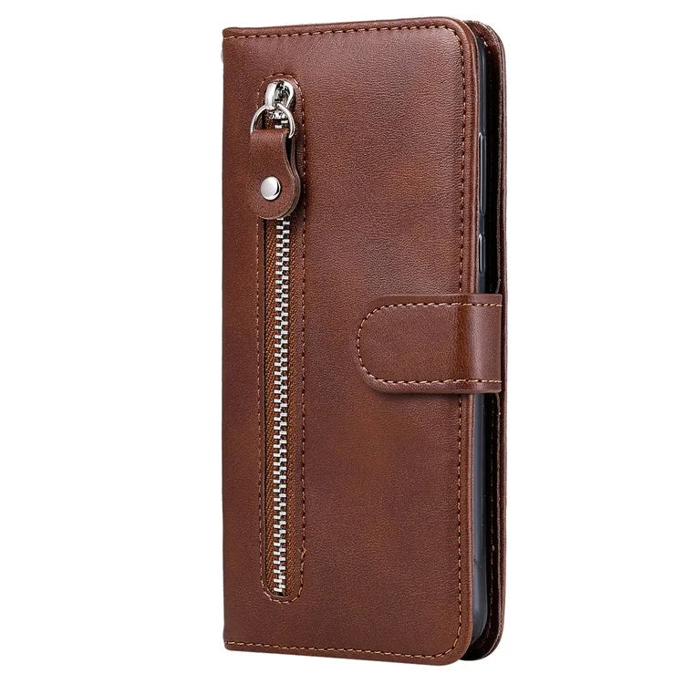 For Oppo A60 4G Case PU Leather Card Slots Zipper Pocket Phone Cover