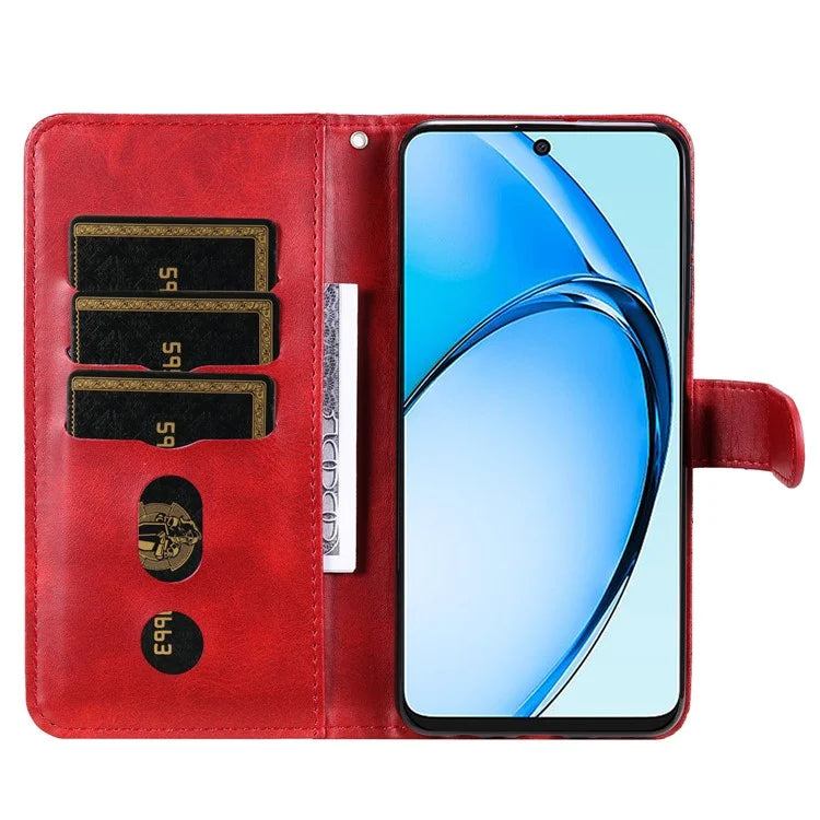 For Oppo A60 4G Case PU Leather Card Slots Zipper Pocket Phone Cover