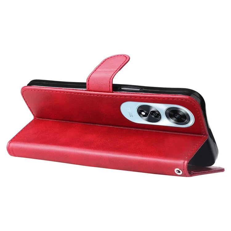 For Oppo A60 4G Case PU Leather Card Slots Zipper Pocket Phone Cover
