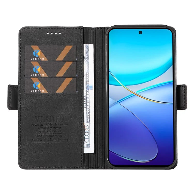 YIKATU YK-005 For vivo V40 SE 5G / Y200e 5G / Y100 5G (Indonesia) / V30 Lite 5G (India) Wallet Case Leather Phone Cover