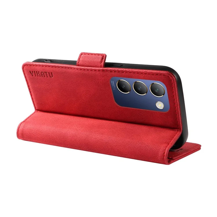 YIKATU YK-005 For vivo V40 SE 5G / Y200e 5G / Y100 5G (Indonesia) / V30 Lite 5G (India) Wallet Case Leather Phone Cover