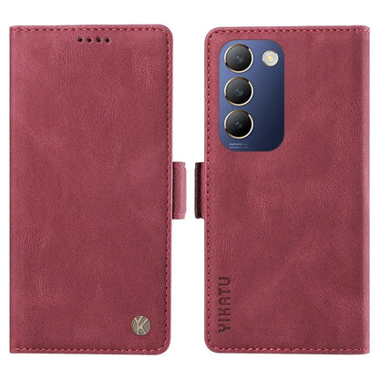 YIKATU YK-005 For vivo V40 SE 5G / Y200e 5G / Y100 5G (Indonesia) / V30 Lite 5G (India) Wallet Case Leather Phone Cover