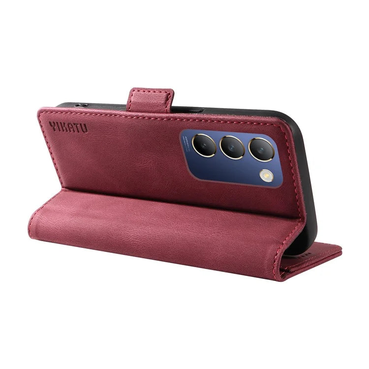YIKATU YK-005 For vivo V40 SE 5G / Y200e 5G / Y100 5G (Indonesia) / V30 Lite 5G (India) Wallet Case Leather Phone Cover