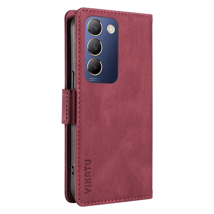 YIKATU YK-005 For vivo V40 SE 5G / Y200e 5G / Y100 5G (Indonesia) / V30 Lite 5G (India) Wallet Case Leather Phone Cover
