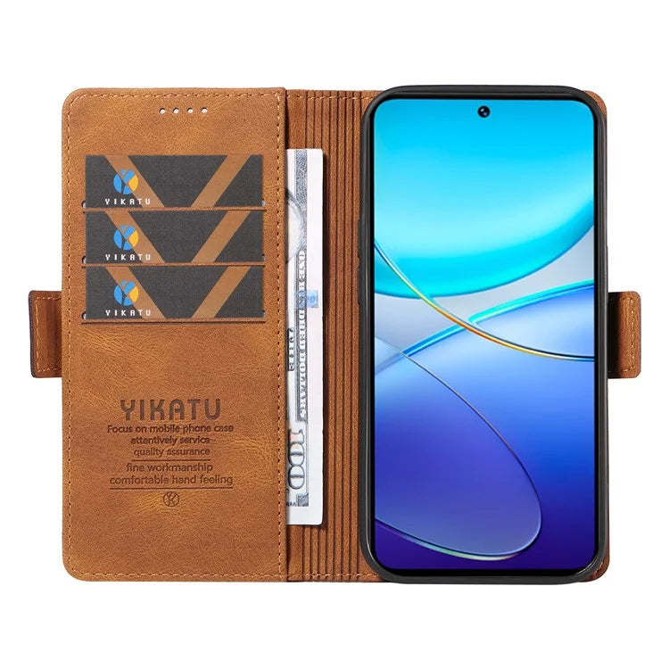 YIKATU YK-005 For vivo V40 SE 5G / Y200e 5G / Y100 5G (Indonesia) / V30 Lite 5G (India) Wallet Case Leather Phone Cover