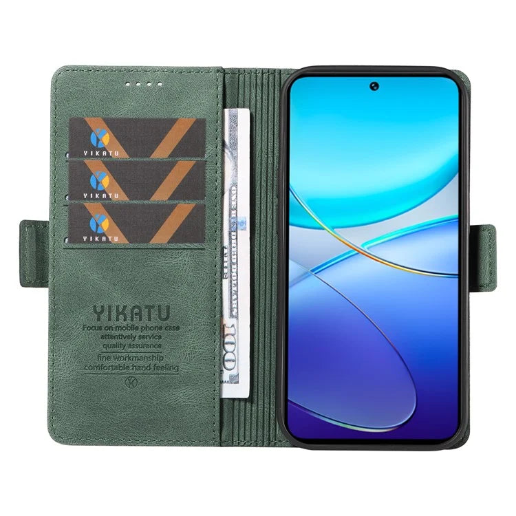 YIKATU YK-005 For vivo V40 SE 5G / Y200e 5G / Y100 5G (Indonesia) / V30 Lite 5G (India) Wallet Case Leather Phone Cover